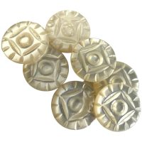 Antique French INDIVIDUAL Mother Of Pearl Plain Thick Gaming Chip Counter Token Hand Carved Engraved circa 1900's