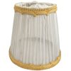 Vintage French Small Desk Bedside Wall Lamp Shade Lampshade Standing Side Lamp White Gold circa 1960-70's