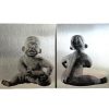 Vintage South American Figurine Front & Back Print On Aluminium circa 1980-90's