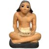 Vintage French Egyptian The Scribe Reproduction Of Egyptian Small Ornament Display Decor Terracotta Clay c1970-80's