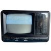 Vintage Chinese Black And White Portable Television TV Radio 220v Or 12v circa 1980-90's
