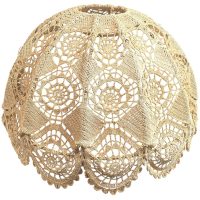Vintage French Large Crochet Lamp Shade Lampshade Pedestal Floor Standing Ceiling Side Lamp Light circa 1970-80’s Vintage French Large Crochet Lamp Shade Lampshade Pedestal Floor Standing Ceiling Side Lamp Light circa 1970-80's
