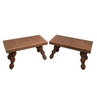 Alternative view of Vintage French Bench Stool Small Bobbin Footrest Step Kneeler Stand Flower Pot Display Prop Tabouret PRICED INDIVIDUALLY c1960-70's