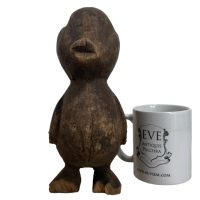 Alternative view of Vintage German Austrian Wooden Wood Carved Animal Bird Duck Decorative Hand Carved Figurine Decor Folk Art DAMAGED c1940-1950's
