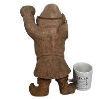 Alternative view of Vintage German Austrian Wooden Wood Carved Gnome Elf Decorative Hand Carved Figurine Decor Folk Art DAMAGED c1940-1950's