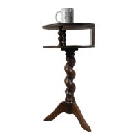 Alternative view of Vintage French Oval Barley Twist Side Table Telephone Hallway Stand Display Plinth Pot Tabouret c1970-80's