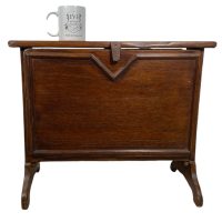 Alternative view of Vintage French Wooden Newspaper Magazine Document Book Container Rack Side TV Armchair Furniture circa 1950's