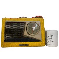 Alternative view of Vintage Bandfunk Yellow Red Cased Radio Prop Only circa 1960-70's