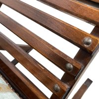 Alternative view of Vintage Footstool French Rocking Self Adjusting Padded Wood Wooden Foot Stool Rest Footrest Desk Orthopaedic Gout circa 1950-60's