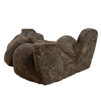 Alternative view of Vintage German Austrian Wooden Wood Carved Pig Decorative Hand Carved Figurine Decor Folk Art DAMAGED c1940-1950's