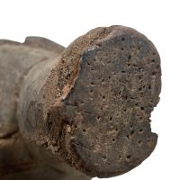 Alternative view of Vintage German Austrian Wooden Wood Carved Snowman Decorative Hand Carved Figurine Decor Folk Art DAMAGED c1940-1950's