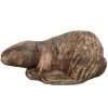 Vintage German Austrian Wooden Wood Carved Animal Rabbit Beaver Decorative Hand Carved Figurine Decor Folk Art DAMAGED c1940-1950's