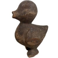 Vintage German Austrian Wooden Wood Carved Animal Bird Duck Decorative Hand Carved Figurine Decor Folk Art DAMAGED c1940-1950's