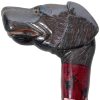 Vintage French Walking Stick With Dog Shaped Handle Souvenir Decorative Walkers Gift circa 1980-1990's