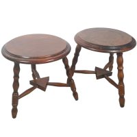 Vintage French Wooden Wood Small Stool Chair Seat Side Table Kitchen Flower Pot Stand Display Tabouret circa 1980’s Vintage French Wooden Wood Small Stool Chair Seat Side Table Kitchen Flower Pot Stand Display Tabouret circa 1980's