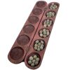 Vintage Moroccan Arabian African Wooden Mancala Game Toy Tray Dish Bowl Platter Decorative Table Seeds circa 1980-90's
