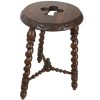 Stool Antique French Traditional Wooden Small Chair Stand Display Rest Plinth Seating Tabouret Barley Twist DAMAGED BROKEN c1900's
