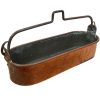 Vintage French Hanging Copper Fish Fire Stove Saucepan Pot Pan Cooking Kitchen Hanging Display Planter Plant Pot c1920's