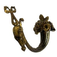 Alternative view of Antique French Single Brass Eagle Head Curtain Hold Tie Back Fitting Hook Decorative circa 1920's