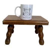 Alternative view of Vintage French Bench Stool Small Bobbin Table Footrest Step Kneeler Seat Side Stand Flower Pot Display Shelf Prop Tabouret c1960-70's