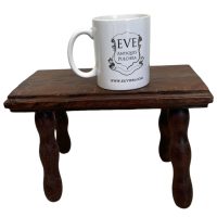 Alternative view of Vintage French Bench Stool Small Bobbin Table Footrest Step Kneeler Seat Side Stand Flower Pot Display Shelf Prop Tabouret c1970's