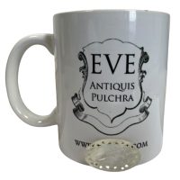 Alternative view of Antique Chinese INDIVIDUAL Lattice Edged Mother Of Pearl Oval People Scene Number 5 Gaming Chip Counter Token c1850's