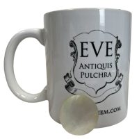 Alternative view of Antique Chinese INDIVIDUAL Mother Of Pearl Circular Plain Gaming Chip Counter Token c1850-1900's