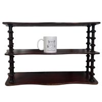 Alternative view of Vintage French Cotton Reel Bobbin Home Made Wooden Wall Shelf Support Display Wall Hanging Display Decor Finishing circa 1940-50's