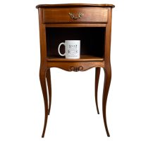 Alternative view of Vintage French Wooden Nightstand Sideboard Bedside Cabinet Rest Cupboard Small Storage Unit Wood Display c1970-80's