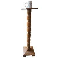 Alternative view of Vintage French Tall Heavy Plant Pot Ornament Stand Table Wooden Side Plinth Flower Ornament Display Shelf Prop Tabouret c1940-50's