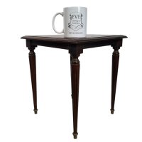 Alternative view of Vintage French Wooden Wood Leather Top Side Table Plinth Stand Display Wooden Tabouret c1960-70's