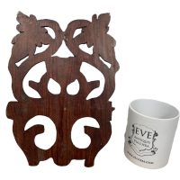 Alternative view of Antique French Small Wall Hanging Shelf Wood Plinth Stand Display Rest DAMAGED c1910's