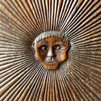 Alternative view of Vintage French Church Confession Confessional Chamber Cupboard Room Heavy Wooden Door Cabinet Case Display Prop Decor c1800-1850's