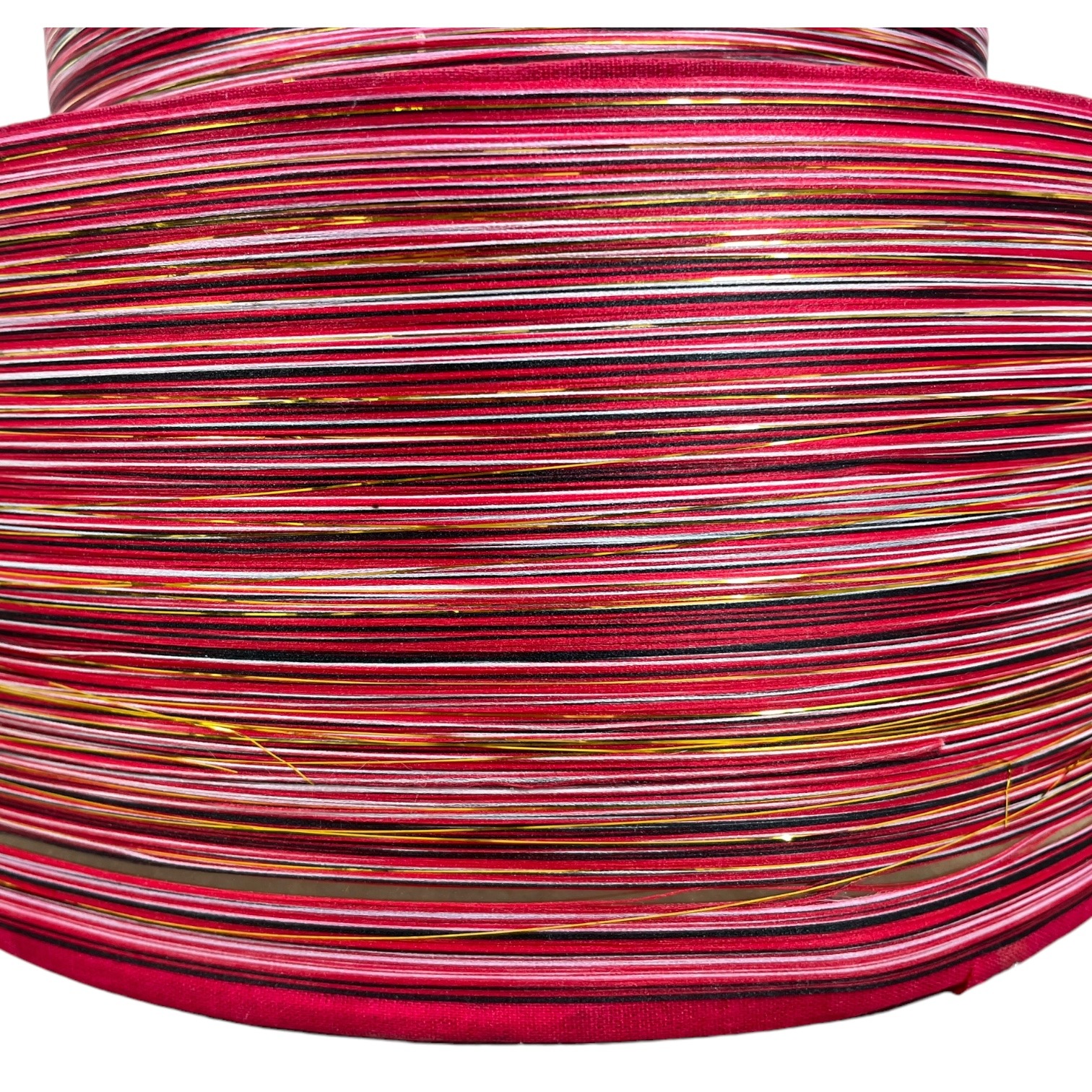 Vintage French Lame Gold Thread Red Lamp Shade Lampshade Desk Table Light DAMAGED c1970-80’s 4 Vintage French Lame Gold Thread Red Lamp Shade Lampshade Desk Table Light DAMAGED c1970-80's - Image 4