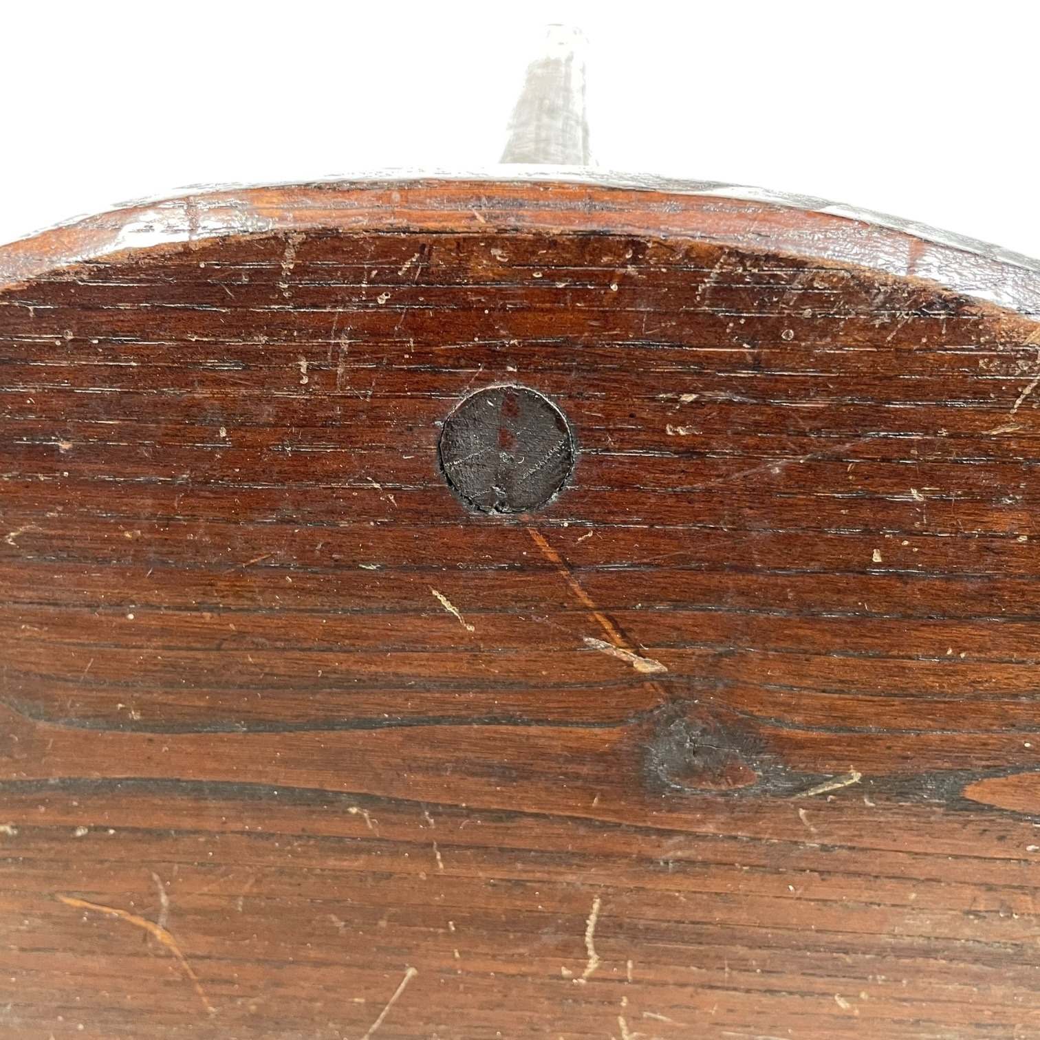 Vintage French Wooden Home Made Milking Stool Seat Table Farm D Shaped Seat Plant Rest Stand Plinth Tabouret c1950-60’s 4 Vintage French Wooden Home Made Milking Stool Seat Table Farm D Shaped Seat Plant Rest Stand Plinth Tabouret c1950-60's - Image 4