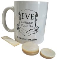 Alternative view of Antique Chinese Job Lot Collection Of 29 Mother Of Pearl Circular Plain Gaming Chip Counter Token c1850-1900's