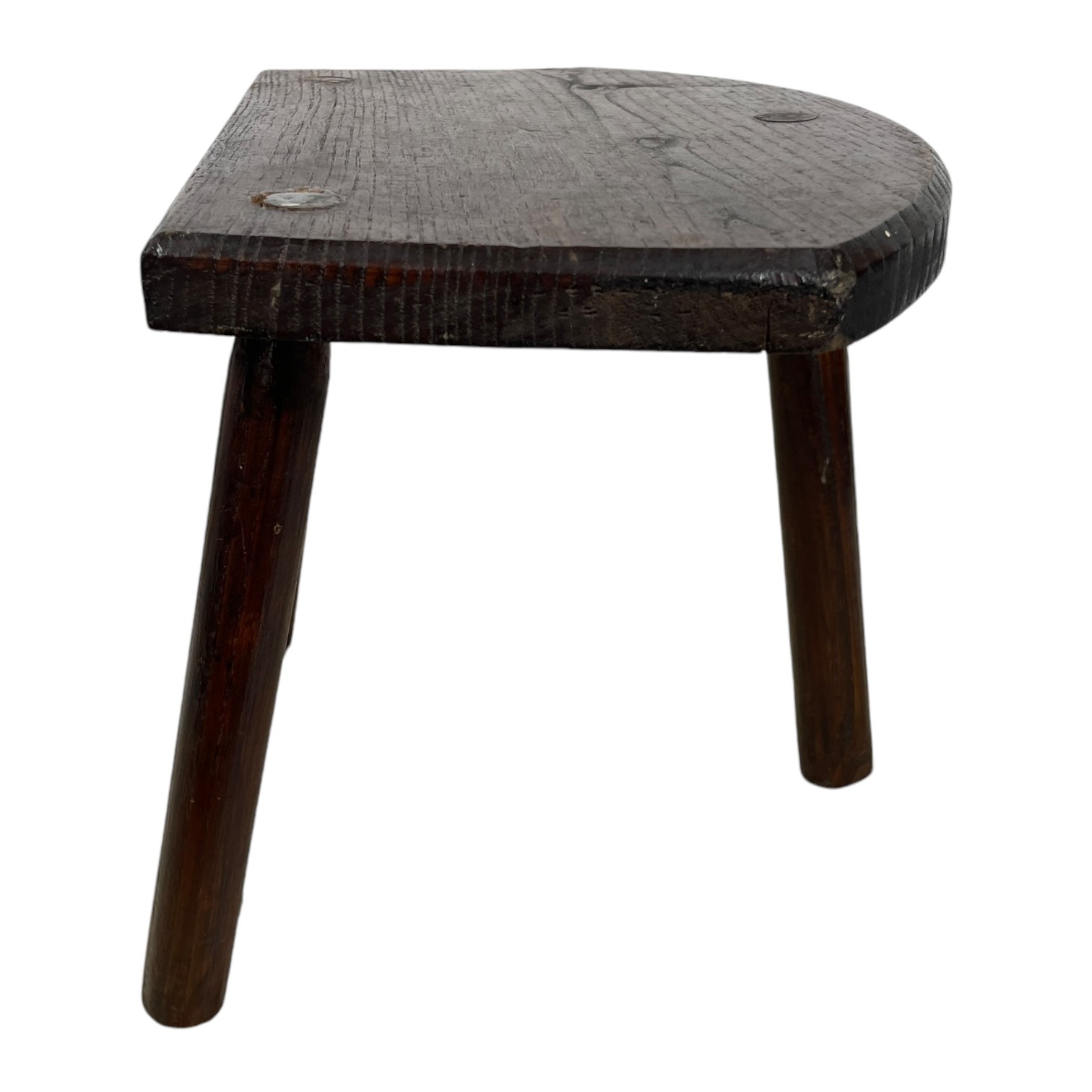 Vintage French Wooden Home Made Milking Stool Seat Table Farm D Shaped Seat Plant Rest Stand Plinth Tabouret c1950-60’s 6 Vintage French Wooden Home Made Milking Stool Seat Table Farm D Shaped Seat Plant Rest Stand Plinth Tabouret c1950-60's - Image 6