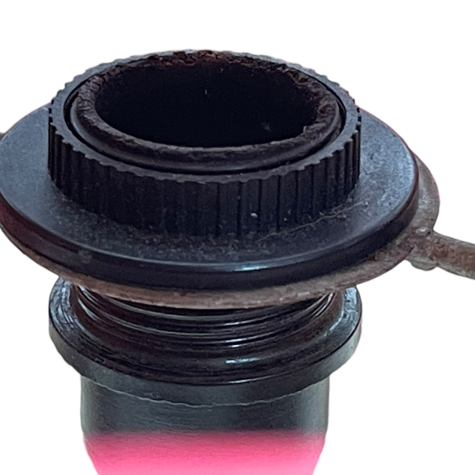 Vintage French Lame Gold Thread Red Lamp Shade Lampshade Desk Table Light DAMAGED c1970-80’s 8 Vintage French Lame Gold Thread Red Lamp Shade Lampshade Desk Table Light DAMAGED c1970-80's - Image 8