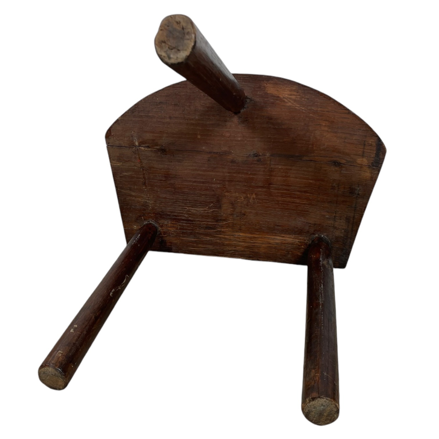 Vintage French Wooden Home Made Milking Stool Seat Table Farm D Shaped Seat Plant Rest Stand Plinth Tabouret c1950-60’s 9 Vintage French Wooden Home Made Milking Stool Seat Table Farm D Shaped Seat Plant Rest Stand Plinth Tabouret c1950-60's - Image 9