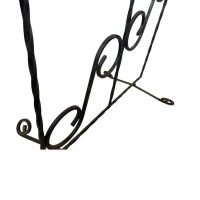 Alternative view of Vintage French Twisted Cast Iron Three Plant Pot Stand Pedestal Foot Vase Support Display circa 1970-80's