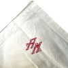 Vintage French Cotton Pillow Case Multiples Available Monogram AM Embellished Embroidered Bed Linen Square Cushion Cover c1940-50's