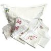 Vintage French Cotton Pillowcases x 7 Mixed Collection Embroidered Bed Linen Square Cushion Cover Pillows Case circa 1940-50's