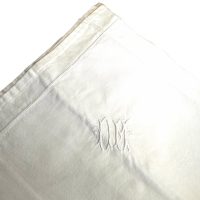 Vintage French Cotton Pillow Case Multiples Available Monogram AM Embellished Embroidered Bed Linen Square Cushion Cover c1940-50’s Vintage French Cotton Pillow Case Multiples Available Monogram AM Embellished Embroidered Bed Linen Square Cushion Cover c1940-50's