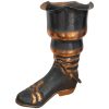 Vintage French Large Copper Boot Umbrella Walking Stick Stand Storage Hallway Furniture c1970's