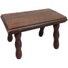 Vintage French Bench Stool Small Bobbin Table Footrest Step Kneeler Seat Side Stand Flower Pot Display Shelf Prop Tabouret c1970's