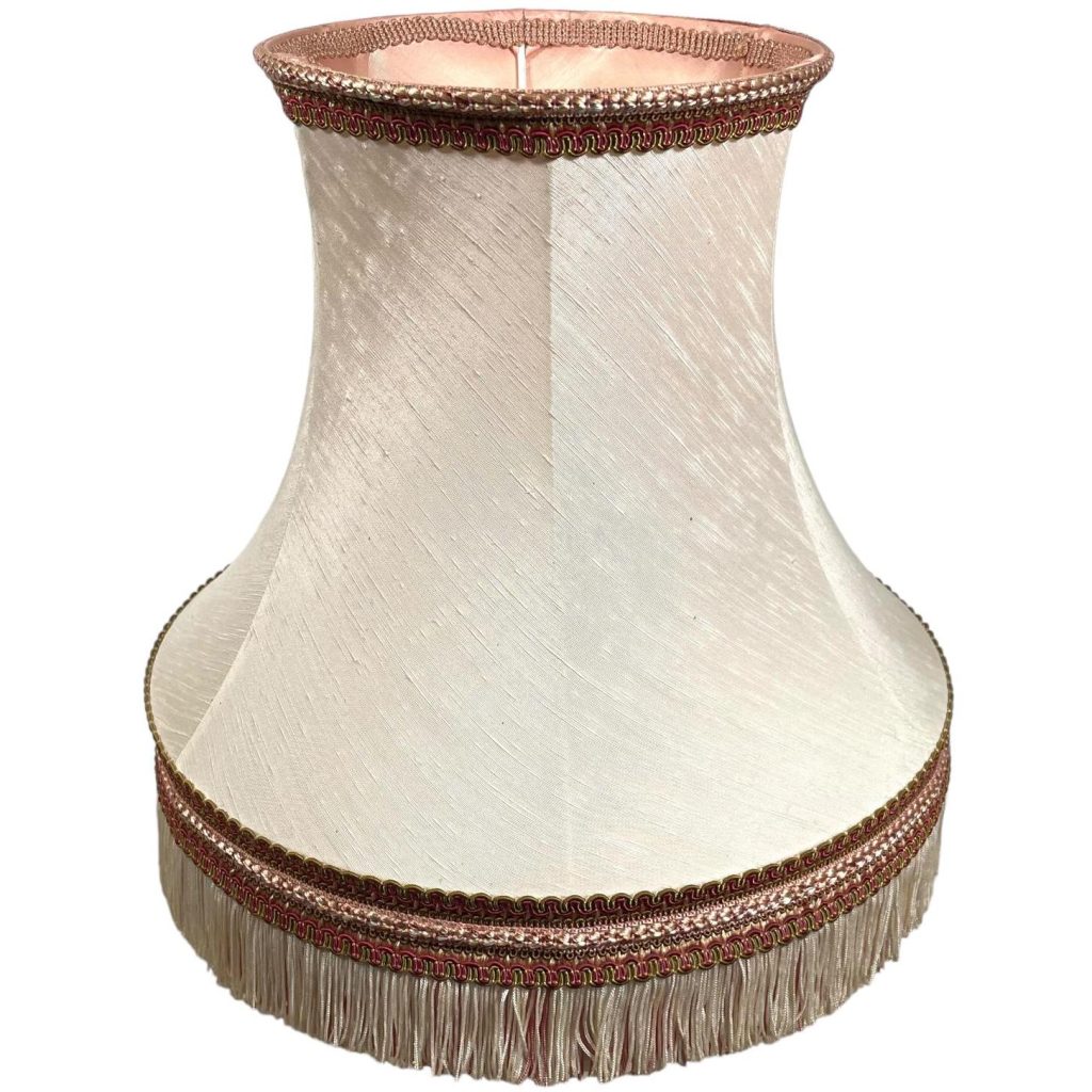 Vintage French Paris Fringed Lined Lamp Shade Lampshade Desk Bedside Standing Side Lamp Light circa 1970's