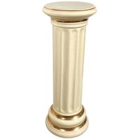 Vintage French Ceramic Pot Stand Plinth Gold Brown Beige Rest Brown Large Vase Pot Heavy c1980-90’s Vintage French Ceramic Pot Stand Plinth Gold Brown Beige Rest Brown Large Vase Pot Heavy c1980-90's