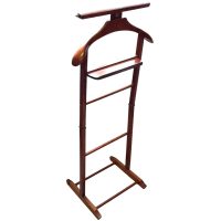 Vintage Italian Brevettato Valet Butler Stand Wooden Clothes Hanger Suit Costume Bedroom Hotel Decor Storage B&B DAMAGED c1970's