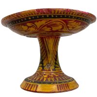 Vintage Balinese Dulang Offering Plate Altar Sellette Plant Pot Stand Small Table Jack Fruit Wooden Carved Rest Plinth Display c1970's