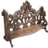 Vintage French Small Reproduction Dark Brown Small Shelf Shelving Wall Or Stand Display Plinth Ornate c1970's
